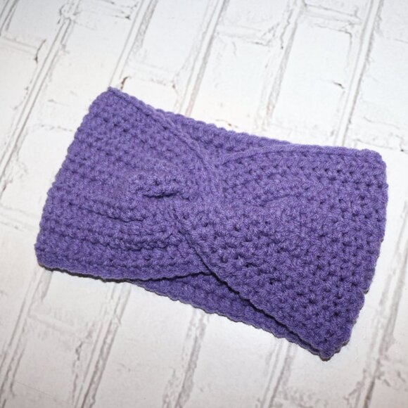 ππ Chunky Purple Crochet Headband β Handmade Β· One Size - Picture 3 of 4